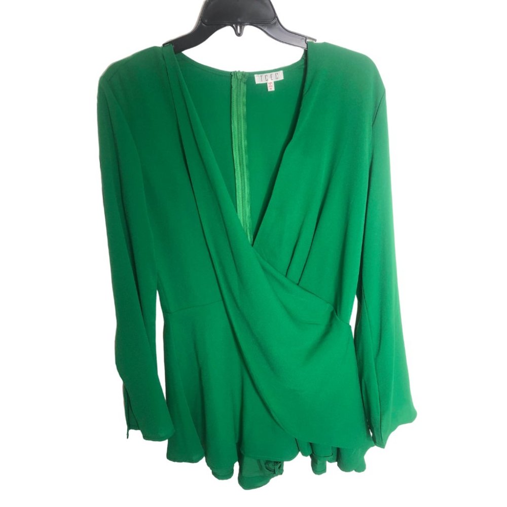 GREEN‎ DEEP V-NECK ROMPER